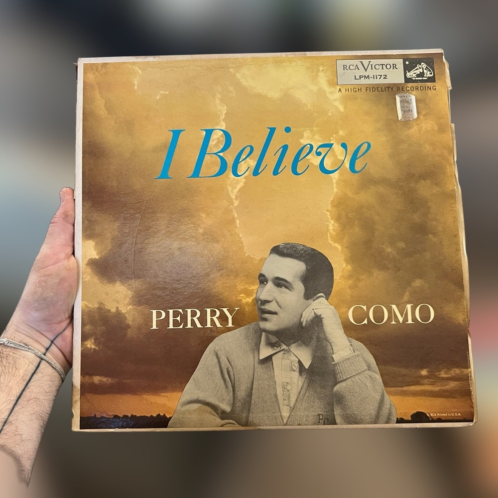 1956 Perry Como I Believe Vinyl VTG Record Album RCA Victor LPM1172 High Fi USA